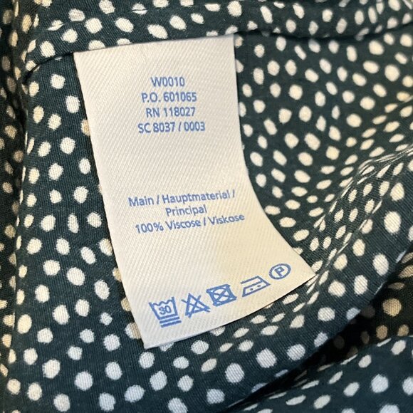 Boden Mollie Mixed Print Blouse SZ 6 Green Floral Polka Dot Pullover 3/4 Sleeve - Picture 8 of 11